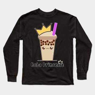 Boba Princesse - Anime Kawaii Bubble Tea Long Sleeve T-Shirt